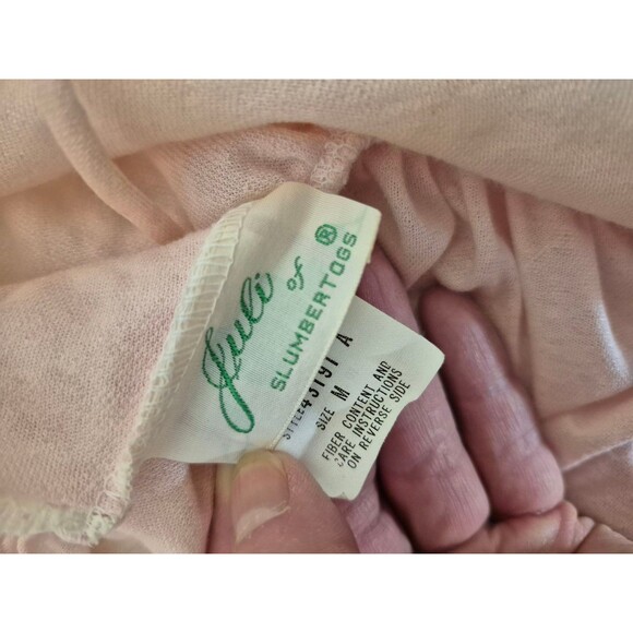 Juli of Slumbertogs VTG 70s Lace Nightgown Peignoir Sleeveless Maxi Dress Pink M - Picture 5 of 7